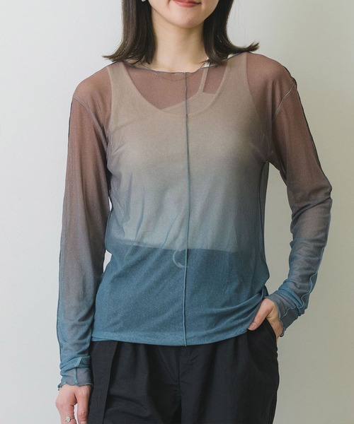 RETRO GIRL(レトロガール)の「グラデシアーTee(Tシャツ/カットソー・レディース・その他1/その他2/その他3/ライトベージュ・FREE)」の3枚目の写真