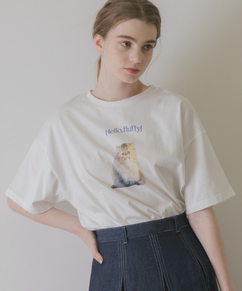 idem(イデム)の「idem cute cats T-shirt/猫プリントTシャツ(Tシャツ/カットソー・レディース・その他1/その他2・FREE)」の1枚目の写真