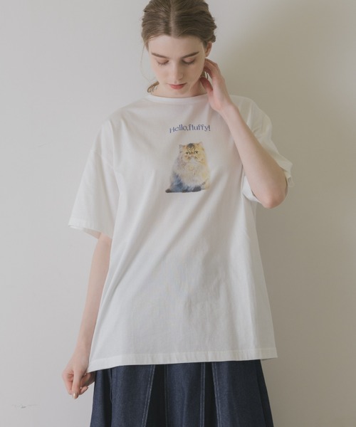 idem(イデム)の「idem cute cats T-shirt/猫プリントTシャツ(Tシャツ/カットソー・レディース・その他1/その他2・FREE)」の6枚目の写真