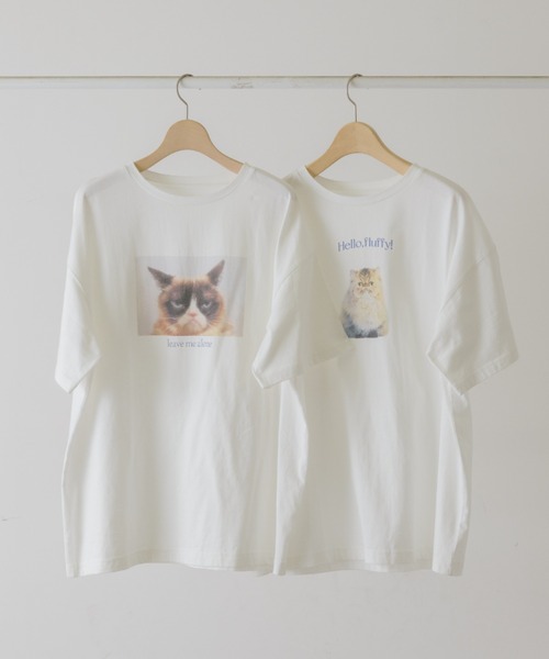 idem(イデム)の「idem cute cats T-shirt/猫プリントTシャツ(Tシャツ/カットソー・レディース・その他1/その他2・FREE)」の7枚目の写真