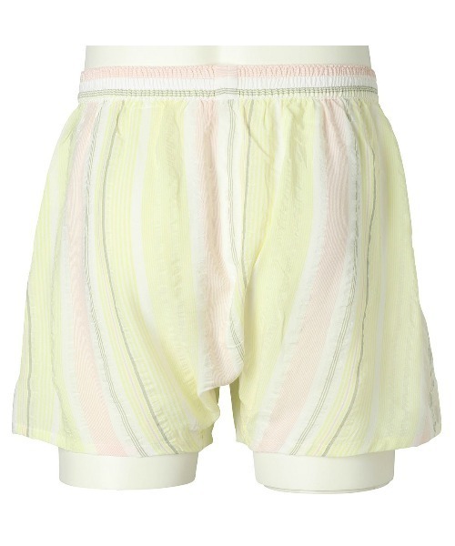 KID BLUE（キッドブルー）の「キッドブルー -23CRサッカーストライプ -【メンズ】トランクス -MIUI535 -kidblue（トランクス・メンズ・ライム/サックスブルー・M/L）」の6枚目の写真