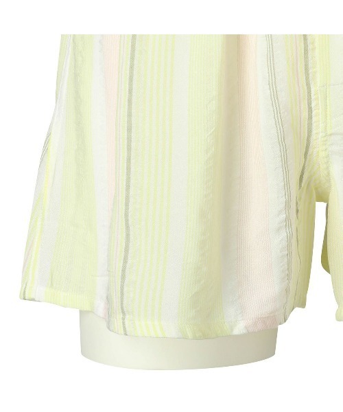 KID BLUE（キッドブルー）の「キッドブルー -23CRサッカーストライプ -【メンズ】トランクス -MIUI535 -kidblue（トランクス・メンズ・ライム/サックスブルー・M/L）」の8枚目の写真