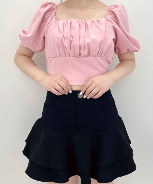 SPIGA（スピーガ）の「ﾊﾞｯｸﾘﾎﾞﾝ2way半袖ﾌﾞﾗｳｽ（シャツ/ブラウス・レディース・ピンク/グリーン/ホワイト/ブラック/ブルー・FREE）」の16枚目の写真