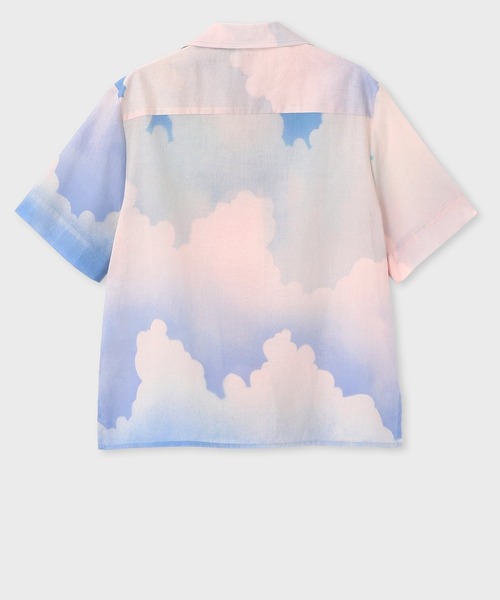 Paul Smith(ポールスミス)の「ウィメンズ "Summer Cloud” 半袖シャツ / 135054 311B(シャツ/ブラウス・レディース・ライトブルー/ピンク・38/40)」の3枚目の写真