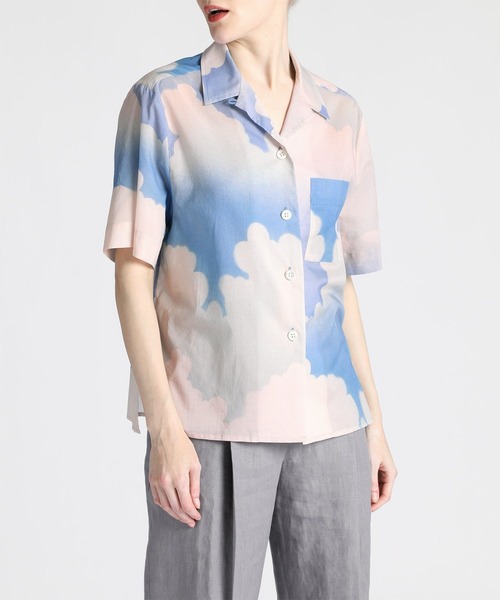 Paul Smith(ポールスミス)の「ウィメンズ "Summer Cloud” 半袖シャツ / 135054 311B(シャツ/ブラウス・レディース・ライトブルー/ピンク・38/40)」の10枚目の写真