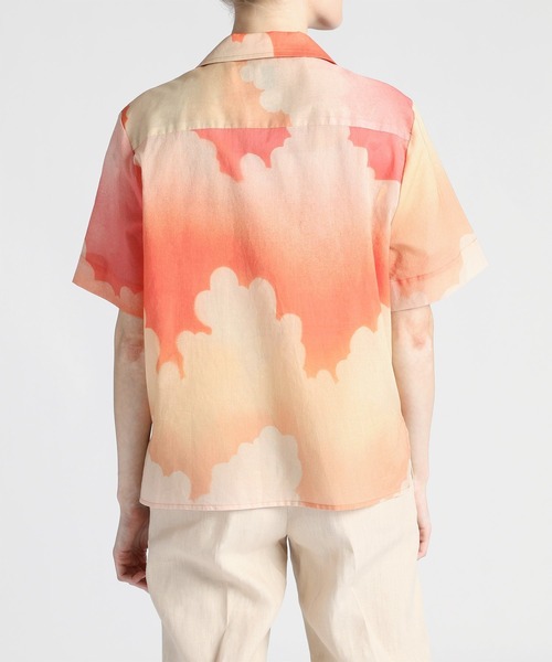 Paul Smith(ポールスミス)の「ウィメンズ "Summer Cloud” 半袖シャツ / 135054 311B(シャツ/ブラウス・レディース・ライトブルー/ピンク・38/40)」の13枚目の写真