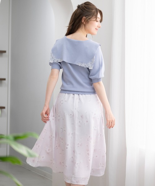 MISCH MASCH（ミッシュマッシュ）の「マーガレットスカート/MM317247（スカート・レディース・ピンク系/ネイビー・M/S）」の3枚目の写真