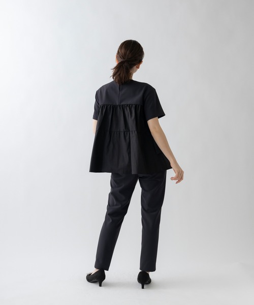 未使用品 Sono ティアードフレアプルオーバー 1 ブラック Sono（ソーノ）の「【SONO/ソーノ】バックハイブリッド