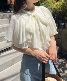 one after another NICE CLAUP | 2way/ボウタイフレアスリーブブラウス(シャツ/ブラウス)