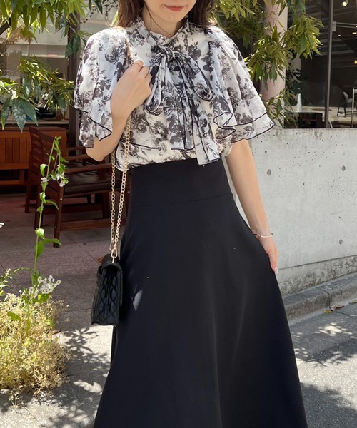 one after another NICE CLAUP(ワンアフターアナザーナイスクラップ)の「2way/ボウタイフレアスリーブブラウス(シャツ/ブラウス・レディース・グレー/アイボリー/ホワイト系その他/ブラウン系その他・FREE)」の14枚目の写真