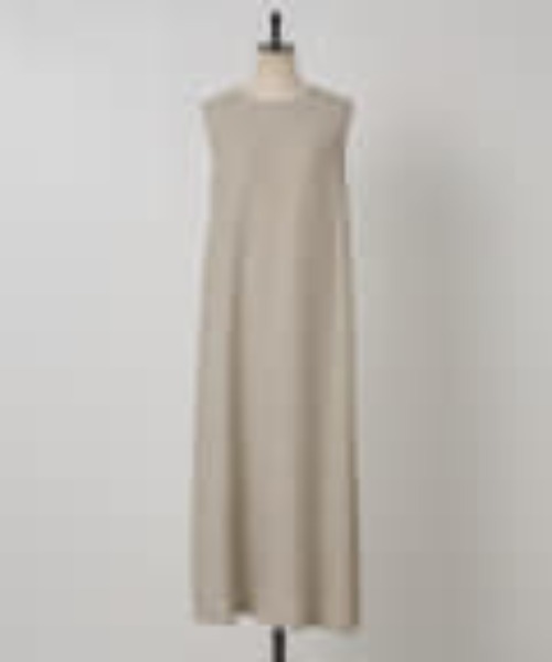 BEARDSLEY（ビアズリー）の「テックリネン 麻調合繊ワンピース（ワンピース・レディース・ブラック/ベージュ・FREE）」の8枚目の写真