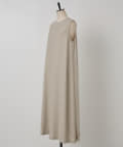 BEARDSLEY（ビアズリー）の「テックリネン 麻調合繊ワンピース（ワンピース・レディース・ブラック/ベージュ・FREE）」の4枚目の写真