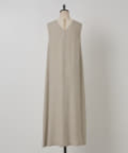 BEARDSLEY（ビアズリー）の「テックリネン 麻調合繊ワンピース（ワンピース・レディース・ブラック/ベージュ・FREE）」の12枚目の写真