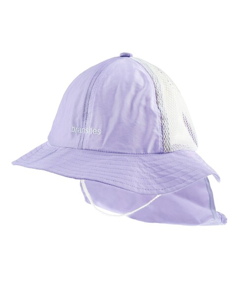 BRANSHES（ブランシェス）の「【日よけ付き】サイドメッシュハット（ハット・キッズ・ベージュ/サックスブルー/ラベンダー・52cm/50cm/54cm/56cm）」の3枚目の写真
