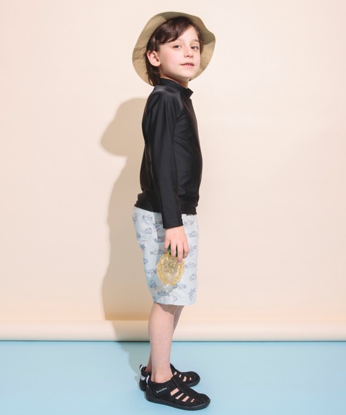 BRANSHES（ブランシェス）の「【日よけ付き】サイドメッシュハット（ハット・キッズ・ベージュ/サックスブルー/ラベンダー・52cm/50cm/54cm/56cm）」の5枚目の写真