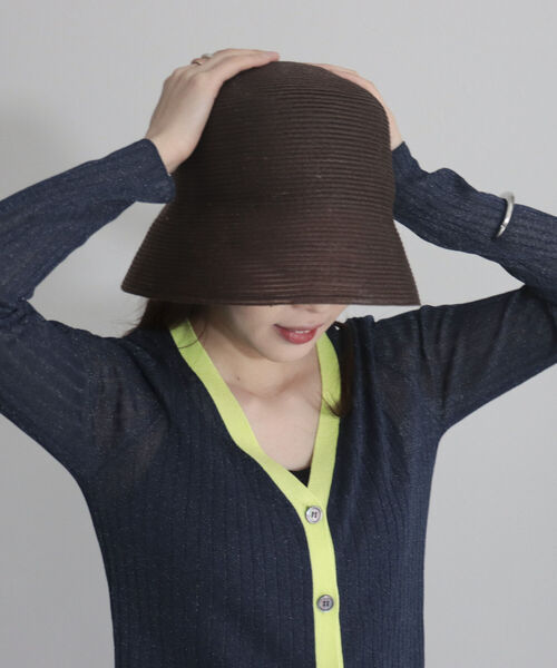 fredy emue（フレディエミュ）の「シアーブレードハット（ハット・レディース・ブラック/ダークブラウン・FREE）」の5枚目の写真