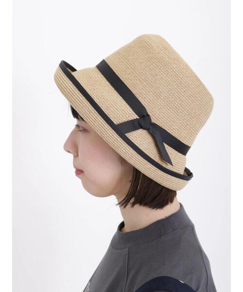 Samansa Mos2（サマンサ モスモス）の「【抗菌防臭】ブレードキャペリンハット（ハット・レディース・ブラック/ベージュ・F）」の3枚目の写真