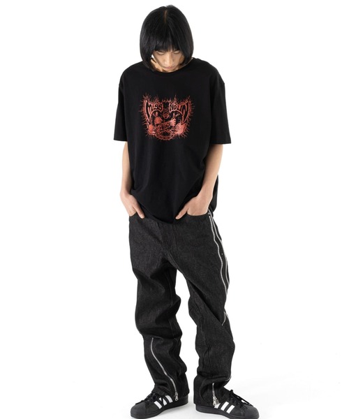 MASSNOUN(マスノウン)の「A'GEM/9 × .kom『MASSNOUN/マスノウン』BABARIAN T-SHIRTS /バーバリアン 半袖カットソー(Tシャツ/カットソー・メンズ・チャコールグレー/ブラック・L)」の7枚目の写真
