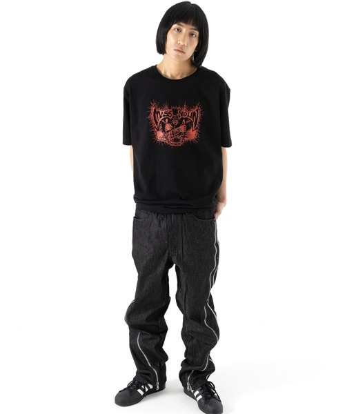 MASSNOUN(マスノウン)の「A'GEM/9 × .kom『MASSNOUN/マスノウン』BABARIAN T-SHIRTS /バーバリアン 半袖カットソー(Tシャツ/カットソー・メンズ・チャコールグレー/ブラック・L)」の9枚目の写真