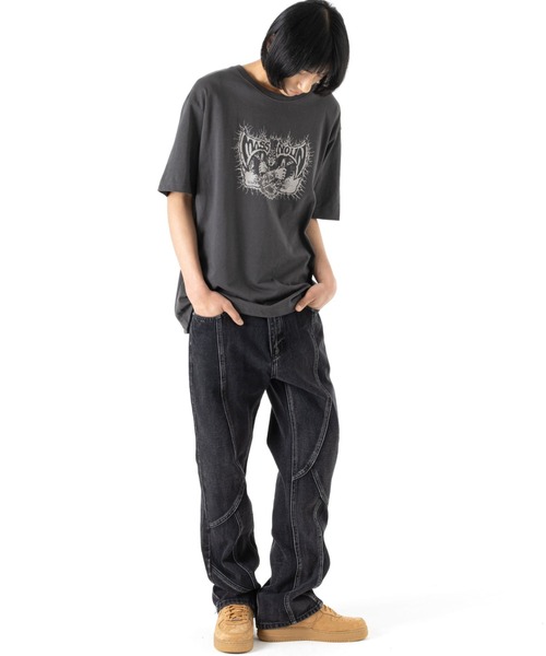 MASSNOUN(マスノウン)の「A'GEM/9 × .kom『MASSNOUN/マスノウン』BABARIAN T-SHIRTS /バーバリアン 半袖カットソー(Tシャツ/カットソー・メンズ・チャコールグレー/ブラック・L)」の14枚目の写真