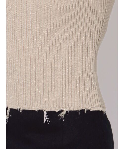 EMODA(エモダ)の「クラッシュショートリブニット(ニット/セーター・レディース・ブルー/ブラック/ベージュ/ホワイト・FREE)」の5枚目の写真