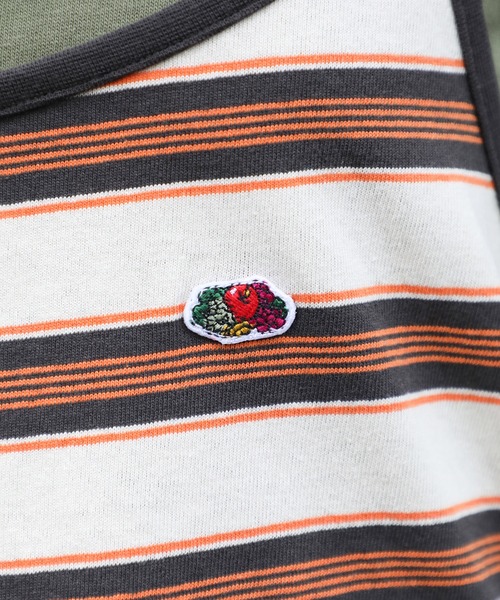 FRUIT OF THE LOOM（フルーツオブザルーム）の「【FRUIT OF THE LOOM】マルチボーダーキャミワンピース※（ワンピース・レディース・ベージュ/イエロー/グリーン・L/M/S）」の7枚目の写真