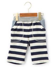 green label relaxing | 「WEB限定」 【KIDS】テンジクハーフパンツ ボーダー◆(その他パンツ)