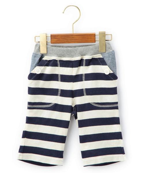green label relaxing(グリーンレーベルリラクシング)の「「WEB限定」 【KIDS】テンジクハーフパンツ ボーダー◆(その他パンツ・キッズ・ネイビー・135cm/125cm/115cm/95cm/105cm)」の1枚目の写真