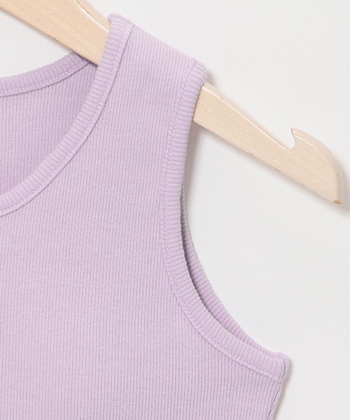 LOVETOXIC（ラブトキシック）の「【LTXC】ショート丈カップ付タンク（タンクトップ・キッズ・オフホワイト/ブラック/ラベンダー・M/LL/S/L）」の9枚目の写真