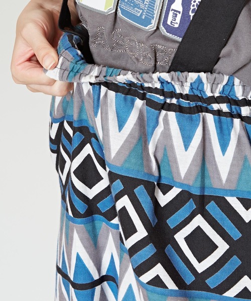 チャイハネ（チャイハネ）の「【チャイハネ】Amina×TFAC ガラエルサロペット（サロペット/オーバーオール・レディース・オレンジ/ブラック・FREE）」の11枚目の写真