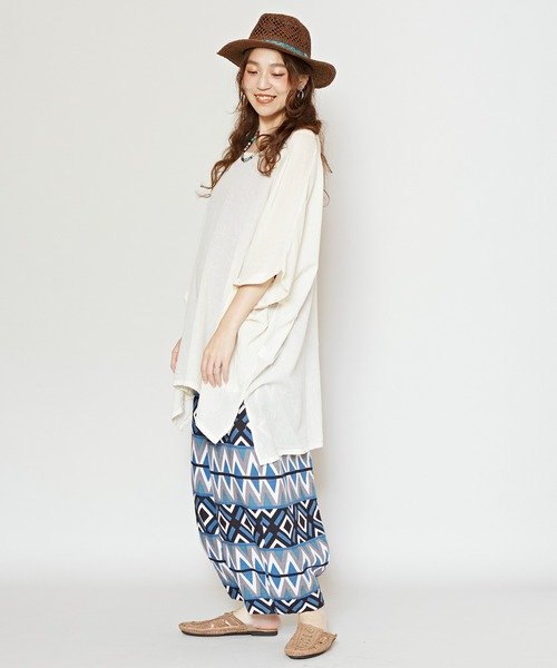 チャイハネ（チャイハネ）の「【チャイハネ】Amina×TFAC ガラエルサロペット（サロペット/オーバーオール・レディース・オレンジ/ブラック・FREE）」の14枚目の写真