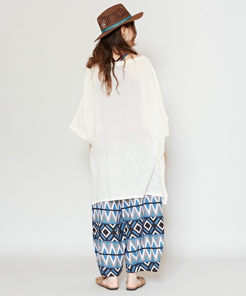 チャイハネ（チャイハネ）の「【チャイハネ】Amina×TFAC ガラエルサロペット（サロペット/オーバーオール・レディース・オレンジ/ブラック・FREE）」の15枚目の写真