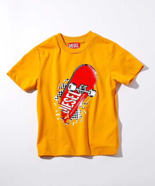DIESEL KIDS(ディーゼルキッズ)の「DIESEL(ディーゼル)Kids & Junior 半袖Tシャツカットソー(Tシャツ/カットソー・キッズ・オレンジ/ブラック/ブルー/ホワイト・10Y/4Y/12Y/16Y/6Y/8Y/14Y)」の4枚目の写真