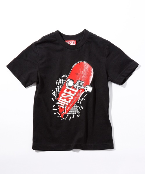 DIESEL KIDS(ディーゼルキッズ)の「DIESEL(ディーゼル)Kids & Junior 半袖Tシャツカットソー(Tシャツ/カットソー・キッズ・オレンジ/ブラック/ブルー/ホワイト・10Y/4Y/12Y/16Y/6Y/8Y/14Y)」の2枚目の写真