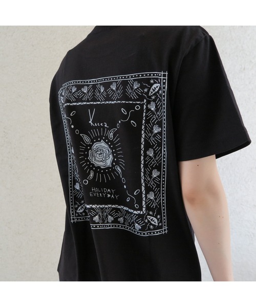 tone（トーン）の「【kocea】ROSE GRAPHIC TEE  (MA)（Tシャツ/カットソー・レディース・ホワイト/ブラック・S/M/L）」の16枚目の写真