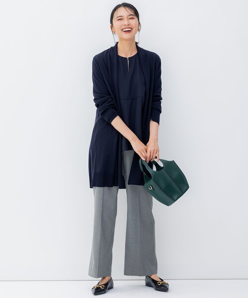 23区(ニジュウサンク)の「【洗える】チェックストレッチ ワイドパンツ(その他パンツ・レディース・ダークブラウン系3/ブラック系3・46/50/48/44)」の7枚目の写真