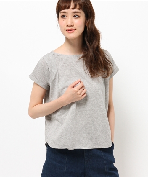 CIAOPANIC TYPY（チャオパニックティピー）の「タックデザインロールUPT（Tシャツ/カットソー・レディース・ホワイト/グレー/ネイビー/イエロー/その他19・FREE）」の2枚目の写真