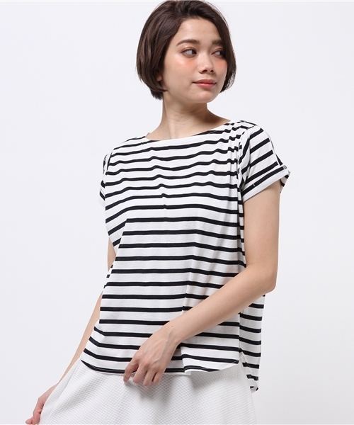 CIAOPANIC TYPY（チャオパニックティピー）の「タックデザインロールUPT（Tシャツ/カットソー・レディース・ホワイト/グレー/ネイビー/イエロー/その他19・FREE）」の5枚目の写真