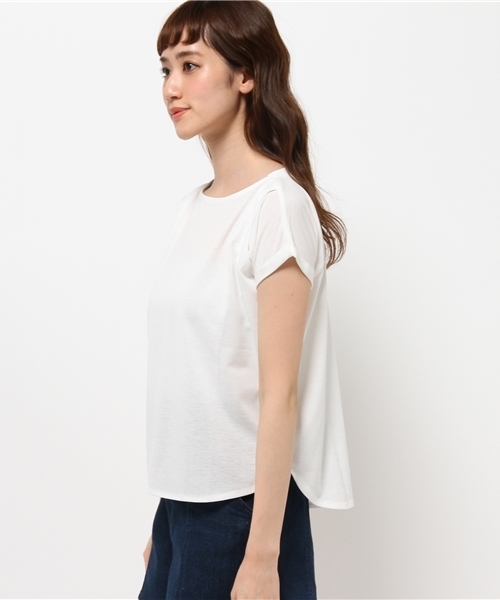 CIAOPANIC TYPY（チャオパニックティピー）の「タックデザインロールUPT（Tシャツ/カットソー・レディース・ホワイト/グレー/ネイビー/イエロー/その他19・FREE）」の9枚目の写真