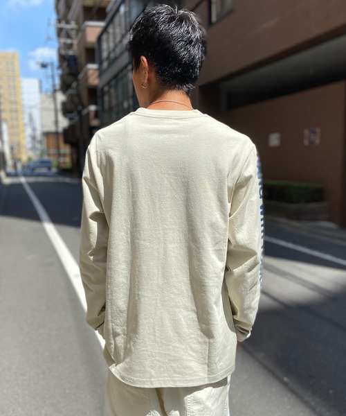 CHUMS(チャムス)の「CHUMS/チャムス ロンT 刺繍ロゴ スリーブプリント ヘビーウェイト CH01-2305(Tシャツ/カットソー・メンズ・グレイッシュベージュ/ホワイト/ブラック/ベージュ系その他/ネイビー/ブラック×ベージュ・XL/M/L/S)」の13枚目の写真