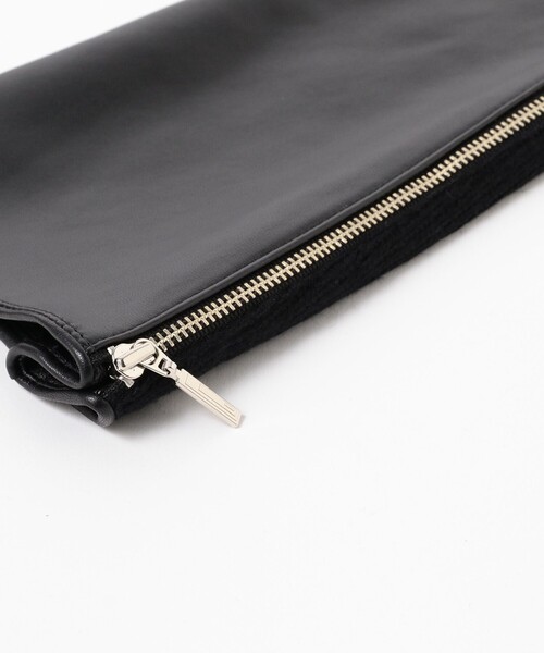 Ray BEAMS(レイビームス)の「Ray BEAMS / フェイクレザー リブ ロング アームウォーマー(アームカバー・レディース・ブラック/グレー・ONE SIZE)」の13枚目の写真