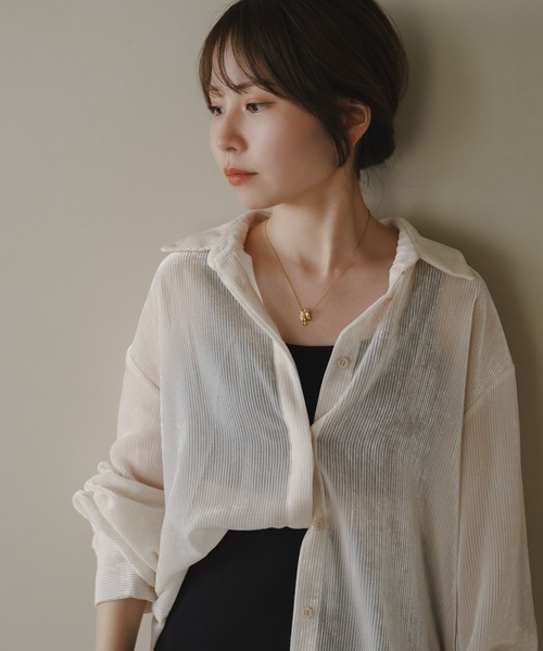 russet（ラシット）の「《gem_by russet》ダブルストーンモチーフネックレス(AF-254)（ネックレス・レディース・シルバー/ゴールド・FREE）」の3枚目の写真