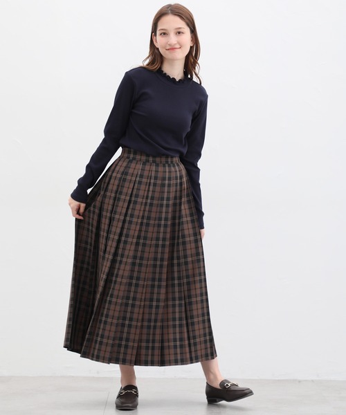 Honeys（ハニーズ）の「フリルハイネックＴシャツ（Tシャツ/カットソー・レディース・ネイビー/スモークピンク/ブラック/ベージュ/オフホワイト/ブルーグレー・L/LL/S/M）」の11枚目の写真