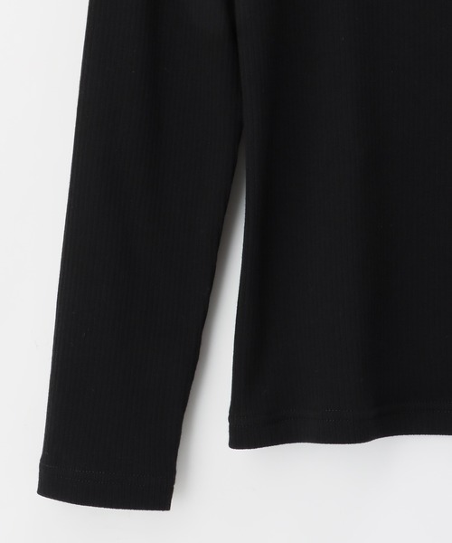 Honeys（ハニーズ）の「フリルハイネックＴシャツ（Tシャツ/カットソー・レディース・ネイビー/スモークピンク/ブラック/ベージュ/オフホワイト/ブルーグレー・L/LL/S/M）」の22枚目の写真