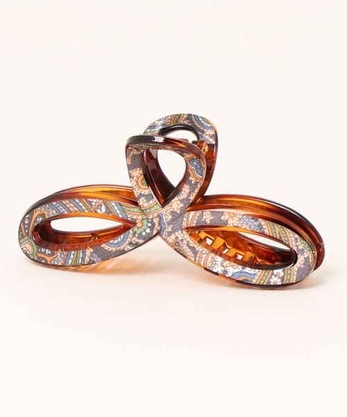 チャイハネ（チャイハネ）の「【チャイハネ】ムゲンーテバンスクリップ（バレッタ/ヘアクリップ・レディース・ネイビー/オレンジ・FREE）」の2枚目の写真