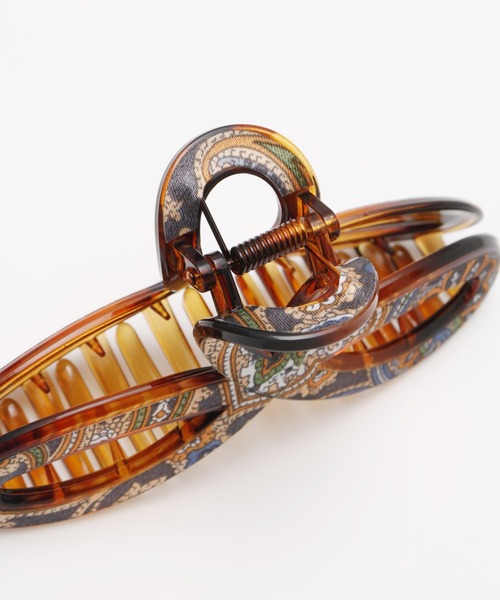 チャイハネ（チャイハネ）の「【チャイハネ】ムゲンーテバンスクリップ（バレッタ/ヘアクリップ・レディース・ネイビー/オレンジ・FREE）」の5枚目の写真