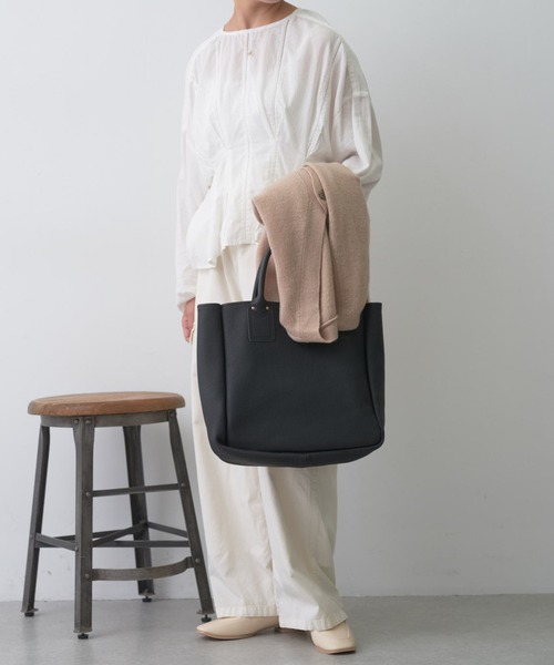 PUAL CE CIN(ピュアルセシン)の「コットンガーゼ梯子刺繍タックブラウス(シャツ/ブラウス・レディース・ホワイト/ブラック・FREE)」の3枚目の写真