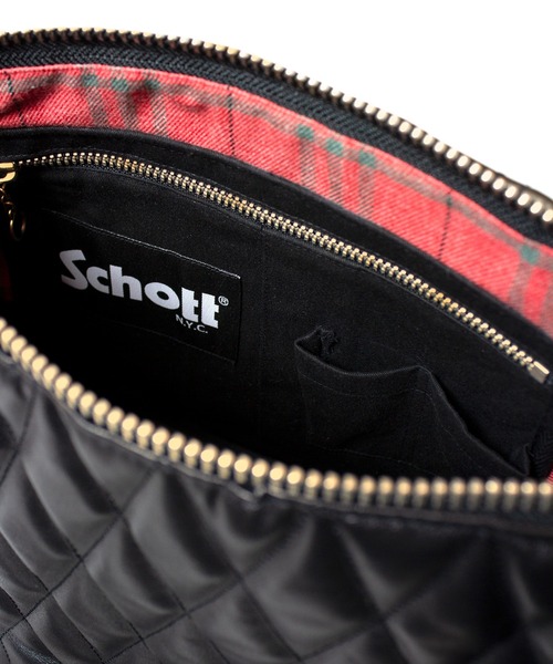 schott（ショット）の「SCHOTT-PADDED BANANA BAG/ショット バナナバック（ショルダーバッグ・メンズ・ブラック・FREE）」の3枚目の写真