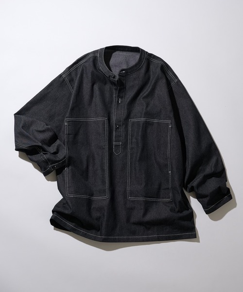 men's FUDGE 掲載アイテム！【MAISON CLUB】U.S.ARMY バンドカラー