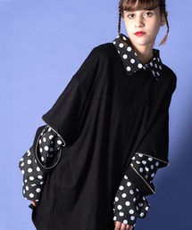 ankoROCK（アンコロック）の「オープンジップフェイクレイヤーバリエーションシャツカットソー（Tシャツ/カットソー）」